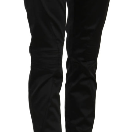Exte Black Mid Waist Skinny Dress Formal Trousers Pants