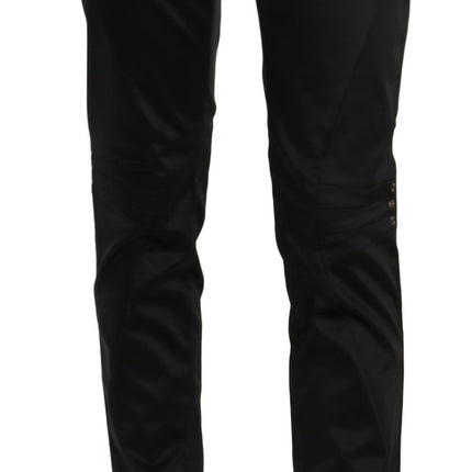 Exte Black Mid Waist Skinny Dress Formal Trousers Pants