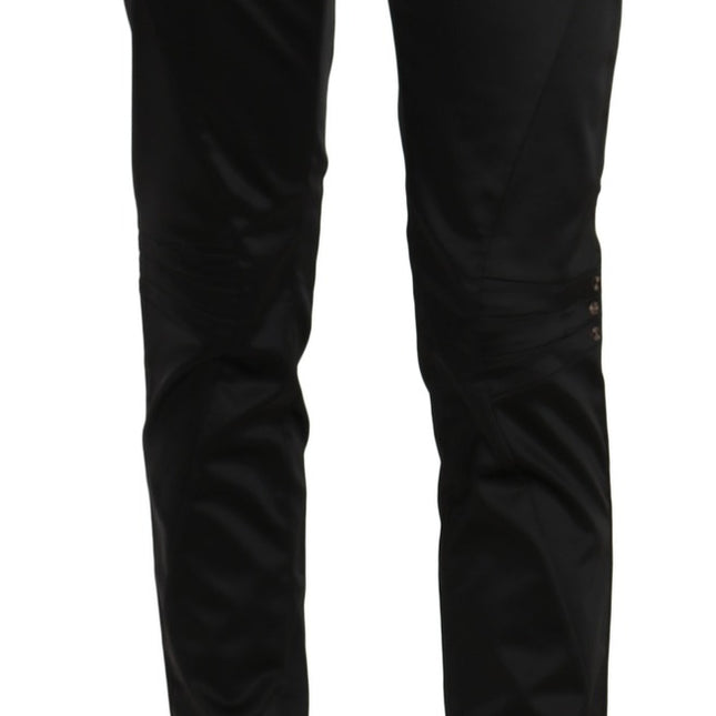 Exte Black Mid Waist Skinny Dress Formal Trousers Pants