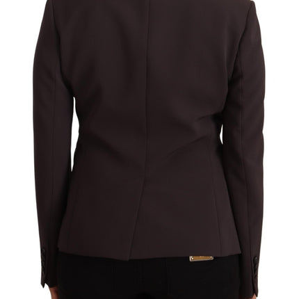 F.IT Brown Long Sleeve Single Breasted Women Jacket Blazer