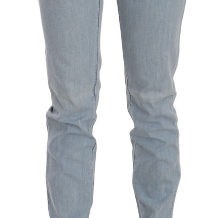 Costume National Light Blue Mid Waist Skinny Denim Jeans