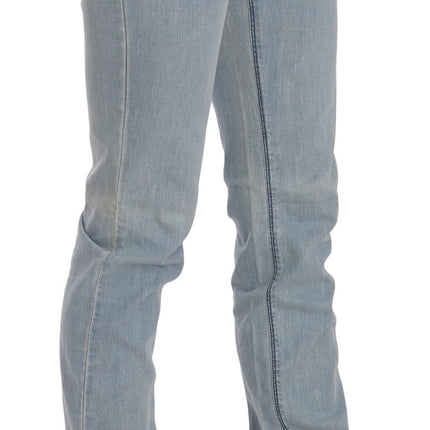 Costume National Light Blue Mid Waist Skinny Denim Jeans