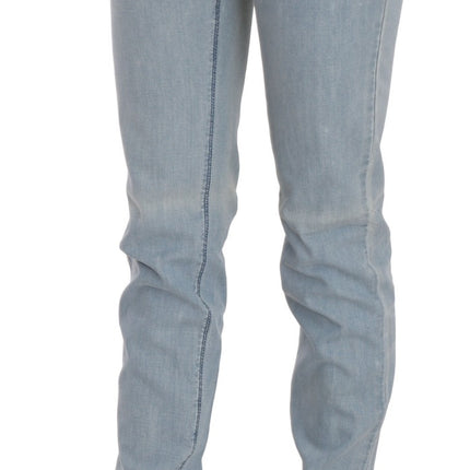 Costume National Light Blue Mid Waist Skinny Denim Jeans