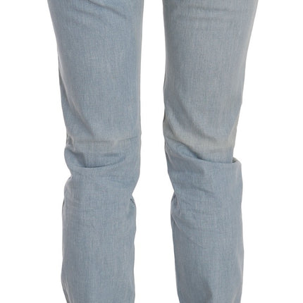 Costume National Light Blue Mid Waist Skinny Denim Jeans