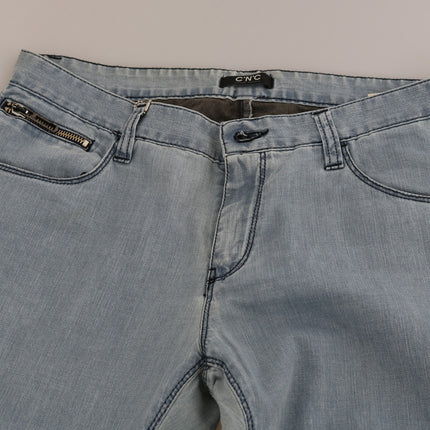 Costume National Light Blue Mid Waist Skinny Denim Jeans
