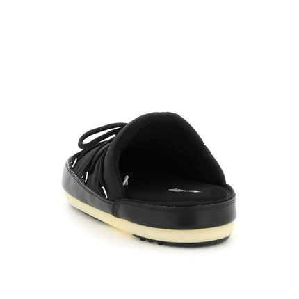 Moon Boot Black Nylon Mules