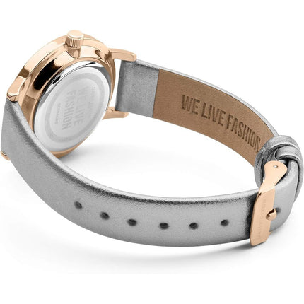 DAISY DIXON Gray Leather Dress Watch