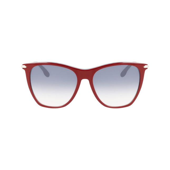Victoria Beckham Burgundy Acetate Sunglasses