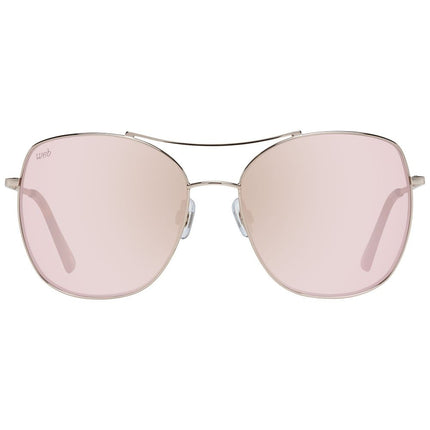 WEB EYEWEAR Rose Gold Metal Sunglasses