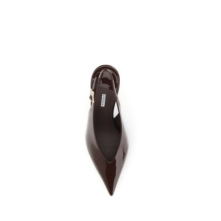 LE SILLA Brown Calf Leather Bos Taurus High Heel Pumps