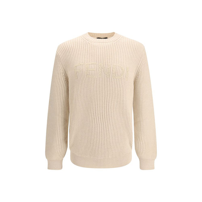 Fendi Beige Wool Oves Aries Sweatshirt