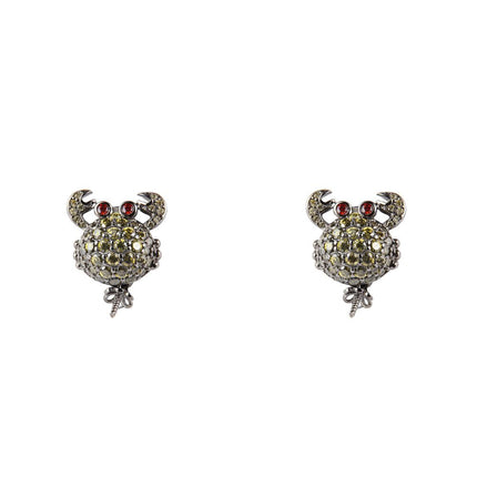 Lancaster Black Silver Earrings
