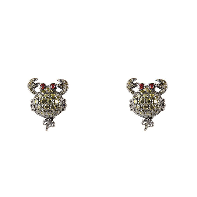 Lancaster Black Silver Earrings