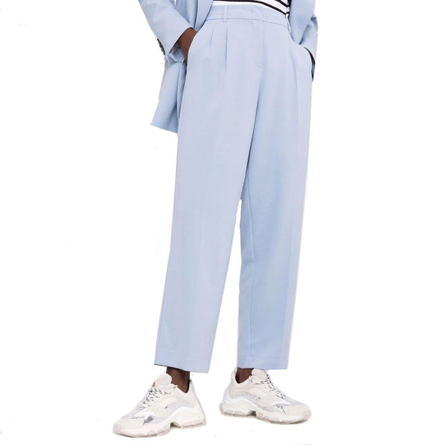 BLANCA VITA Blue Elastane Dress Pants