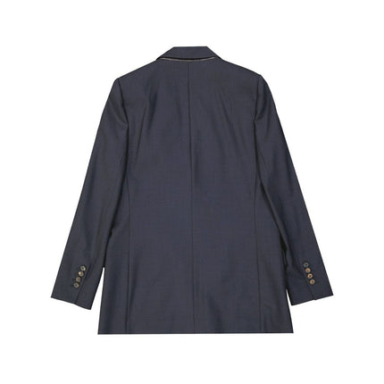 Brunello Cucinelli Blue Virgin Wool Coat