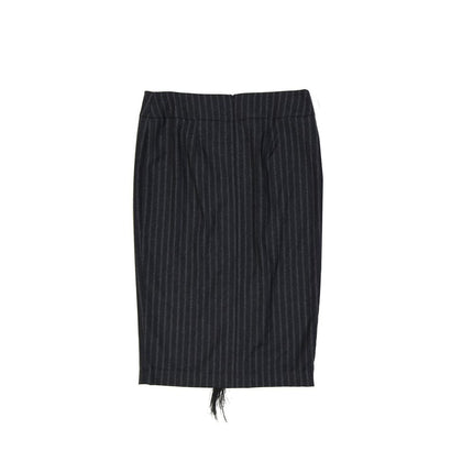 Brunello Cucinelli Gray Virgin Wool Long Skirt