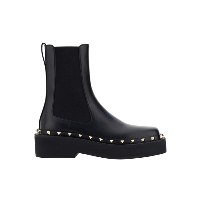 Valentino Garavani Black Calfskin Flat Boots