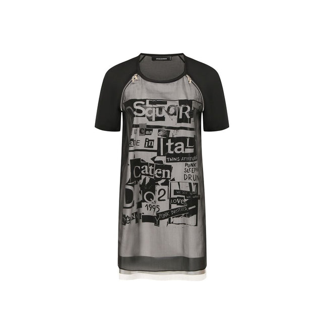 Dsquared² Black Silk Casual Dress
