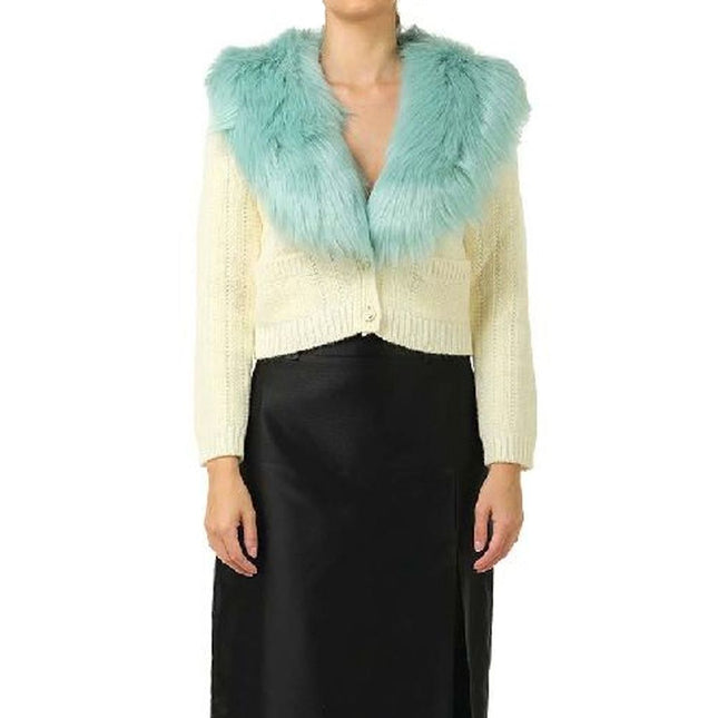 Gucci White Wool Cardigan