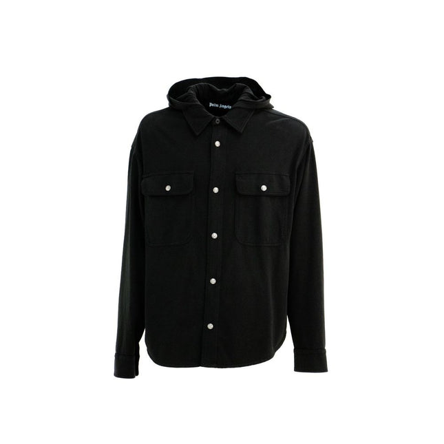 Palm Angels Black Cotton Shell Jacket