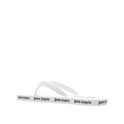 Palm Angels White Rubber Slides