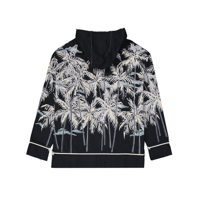 Palm Angels Black Cotton Pattern Shirt