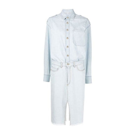 Stella McCartney Blue Cotton Casual Dress