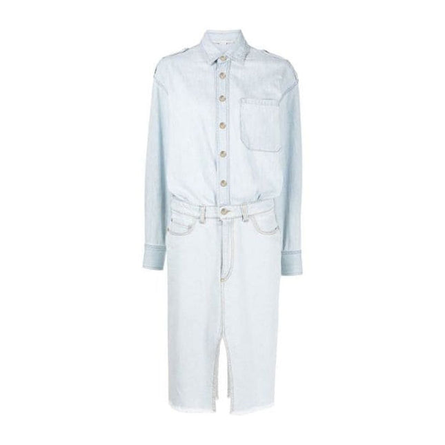 Stella McCartney Blue Cotton Casual Dress
