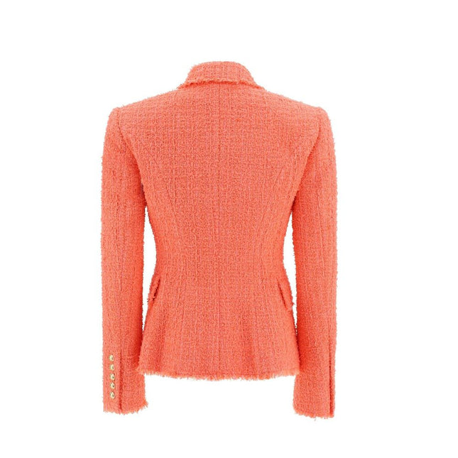 Balmain Orange Cotton Blazer