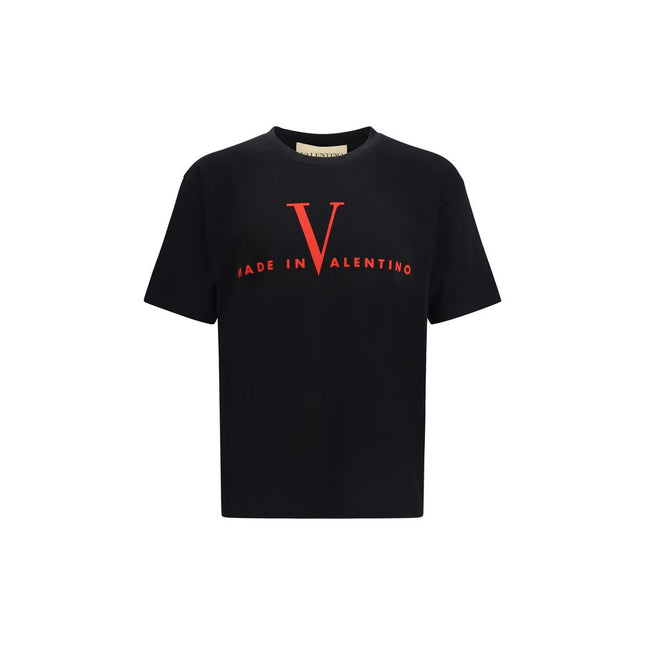 Valentino Garavani Black Cotton T-Shirt