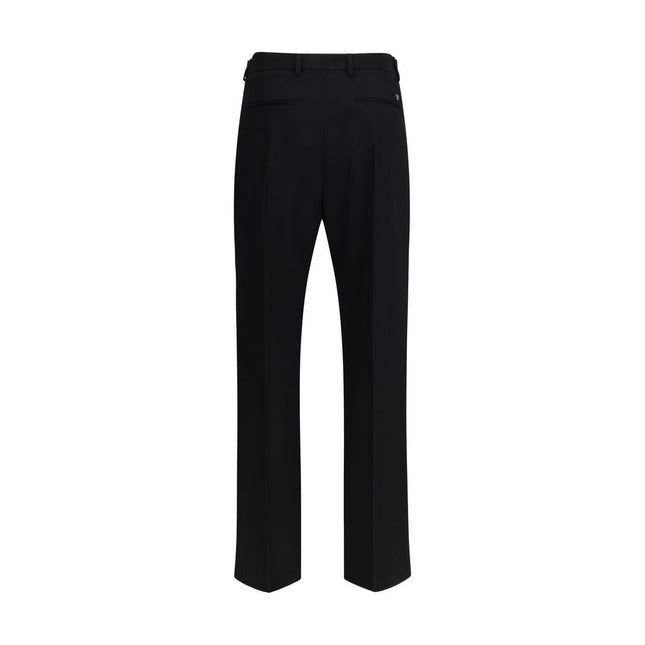 Valentino Black Wool Oves Aries Dress Pants