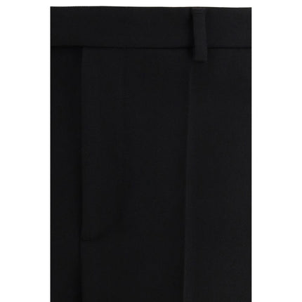 Valentino Black Wool Oves Aries Dress Pants