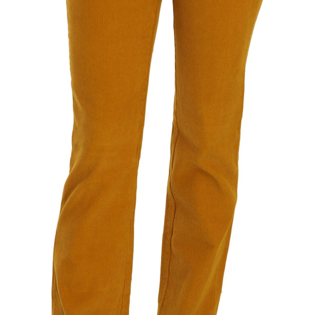 Costume National Orange High Waist Straight Trouser Pants