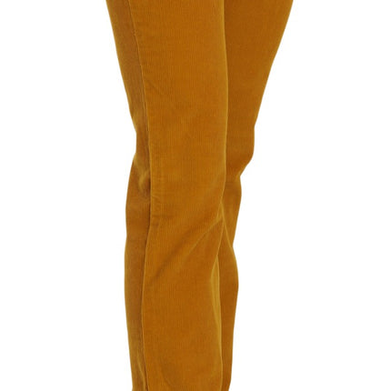 Costume National Orange High Waist Straight Trouser Pants