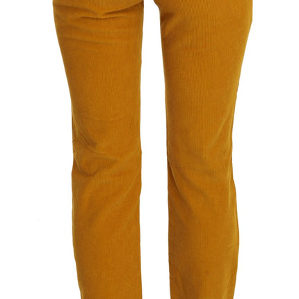 Costume National Orange High Waist Straight Trouser Pants