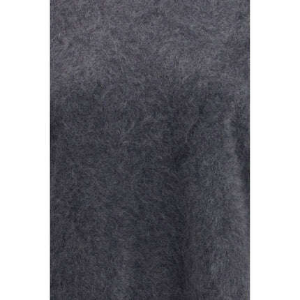 Lisa Yang Grey Cashmere Short Sleeve Sweater