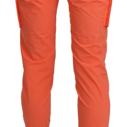 CYCLE Cotton Orange High Waist Skinny Cropped Trouser Pants
