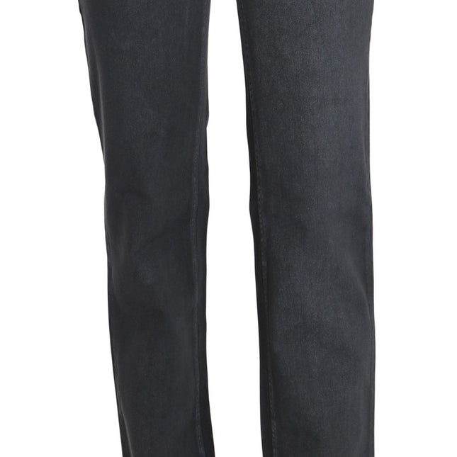Costume National Gray Low Waist Straight Denim Pants Jeans
