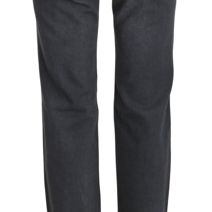 Costume National Gray Low Waist Straight Denim Pants Jeans
