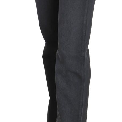 Costume National Gray Low Waist Straight Denim Pants Jeans