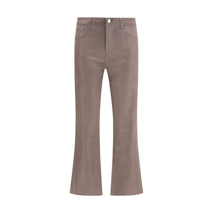 L'Agence Beige Cotton High-Waisted Jean