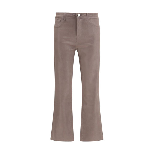 L'Agence Beige Cotton High-Waisted Jean