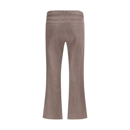 L'Agence Beige Cotton High-Waisted Jean