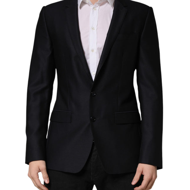Dolce & Gabbana Black MARTINI Single Breasted Jacket Blazer