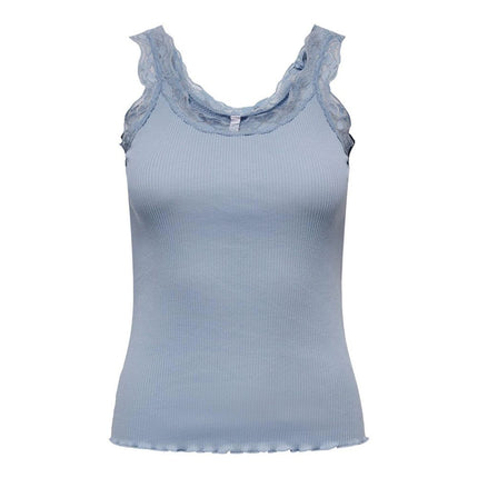 Only Blue Cotton Tank Tops