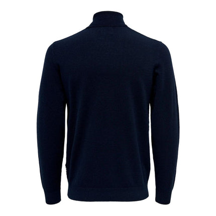 Only & Sons Blue Polyester Turtleneck