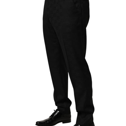 Dolce & Gabbana Black Wool Skinny Dress Formal Trouser Pants