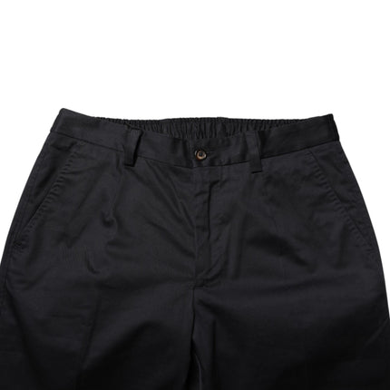 Dolce & Gabbana Dark Blue Cotton Skinny Dress Trouser Pants