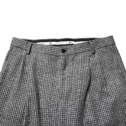 Dolce & Gabbana Gray Houndstooth Straight Dress Trouser Pants