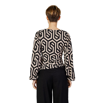 Jacqueline De Yong Beige Polyester Blouse